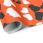 Niedliches Kaninchen Halloween-Geschenkpapier Geschenkpapier (Rolleneckpunkt)