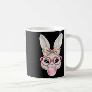 Niedliches Kaninchen-Hasen-Gesicht Coquette-Bogen Kaffeetasse