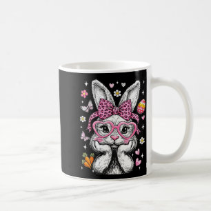 Niedliches Kaninchen-Hasen-Gesicht Leopard Coquett Kaffeetasse