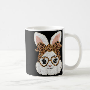 Niedliches Kaninchen-Hasen-Gesicht Leopard Gles Mä Kaffeetasse