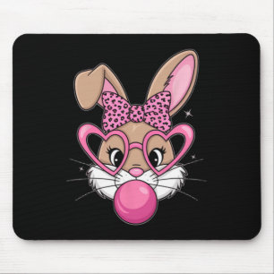 Niedliches Kaninchen-Hasen-Gesicht Leopard Gles Mä Mousepad