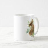 Niedliches Kaninchen Haustier Individuelle Name Kaffeetasse (VorderseiteRechts)