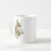 Niedliches Kaninchen Haustier Individuelle Name Kaffeetasse (Vorderseite Links)