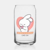Niedliches Kaninchen: Helle Lieben Dosenglas (Vorderseite)