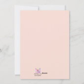 Niedliches Kaninchen im Klassenzimmer Valentinerka Feiertagskarte (Rückseite)