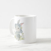 niedliches Kaninchen in Kleid mit Blume Kaffee Tas Kaffeetasse (Vorderseite Links)