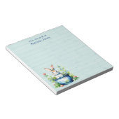 Niedliches Kaninchen in Pflanze Pot, Aquarellfarbe Notizblock (angewinkelt)