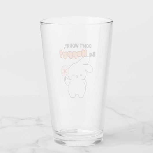 Niedliches Kaninchen, keine Sorge, Mohn. Glas (Rückseite)