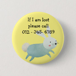 Niedliches Kaninchen, Kontakt mit Kindern Button