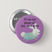 Niedliches Kaninchen, Kontakt mit Kindern Button (Vorne & Hinten)