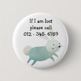 Niedliches Kaninchen, Kontakt mit Kindern Button