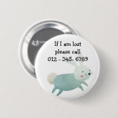 Niedliches Kaninchen, Kontakt mit Kindern Button (Vorne & Hinten)