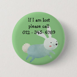 Niedliches Kaninchen, Kontakt mit Kindern Button