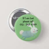 Niedliches Kaninchen, Kontakt mit Kindern Button (Vorne & Hinten)