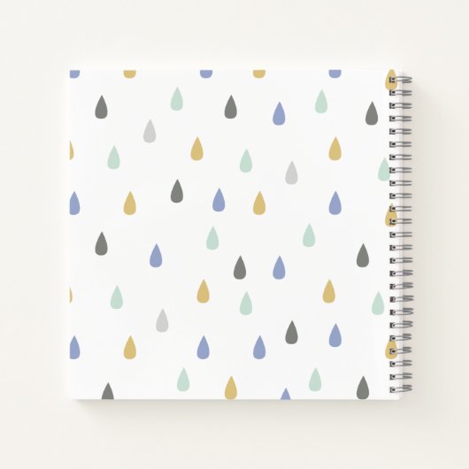 Niedliches Kaninchen mit benutzerdefinierbarem Nam Notizblock (Rückseite)