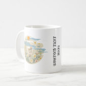 Niedliches Kaninchen mit benutzerdefiniertem Text Kaffeetasse (Vorderseite Links)