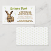 Niedliches Kaninchen mit Bücherdusche Begleitkarte (Vorne/Hinten)