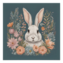 Niedliches Kaninchen mit Cogingcore Poster