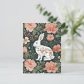 Niedliches Kaninchen mit Cogingcore Postkarte (Stehend Vorderseite)