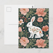 Niedliches Kaninchen mit Cogingcore Postkarte (Vorne/Hinten)