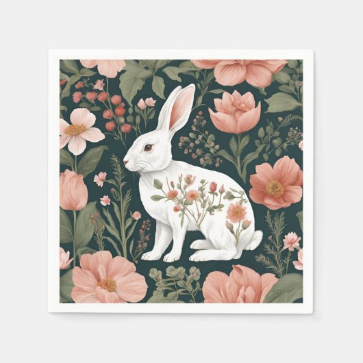 Niedliches Kaninchen mit Cogingcore Serviette (Vorderseite)