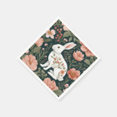 Niedliches Kaninchen mit Cogingcore Serviette (Ecke)