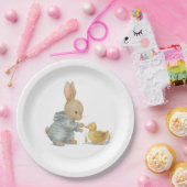 niedliches Kaninchen mit Ente Pappteller (Party)