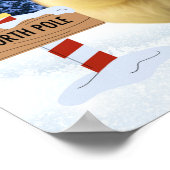 Niedliches Kaninchen mit gelbem Strick und Schal i Poster (Ecke)