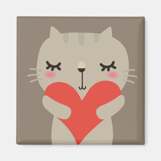 Niedliches Kaninchen mit Liebe Magnet (Vorne)