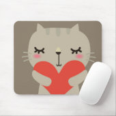 Niedliches Kaninchen mit Liebe Mousepad (Mit Mouse)