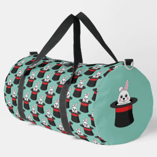 Niedliches Kaninchen mit Zaubererhut-Muster Duffle Bag