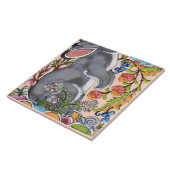 Niedliches Kaninchen Mural Rosa Bkgrd Unterhalb Fliese (Seite)