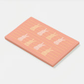 Niedliches Kaninchen Post-it Klebezettel (angewinkelt)
