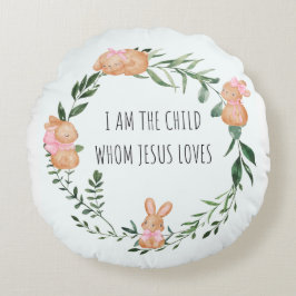 Niedliches Kaninchen Rundes Kissen