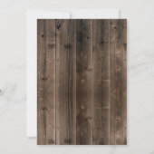 Niedliches Kaninchen Rustikaler Winterwald Kinderd Einladung (Rückseite)