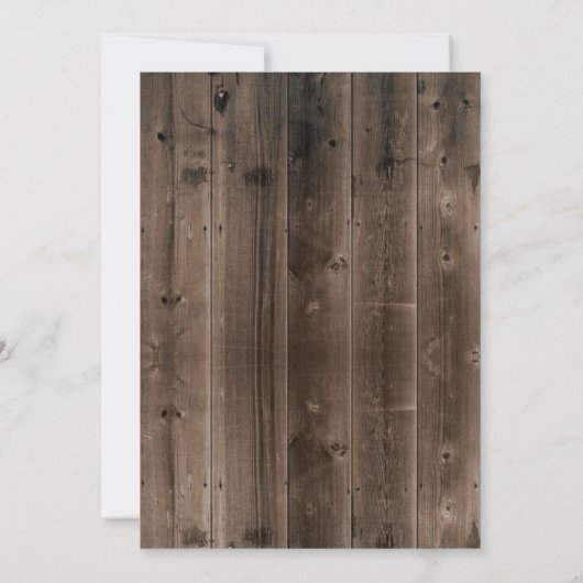 Niedliches Kaninchen Rustikaler Winterwald Kinderd Einladung (Rückseite)