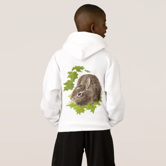 Niedliches Kaninchen, Tierart Hoodie (Schwarz voll)