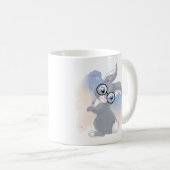 Niedliches Kaninchen und Brille Kaffeetasse (VorderseiteRechts)