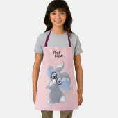 Niedliches Kaninchen und Brille Schürze mit Person (Insitu)