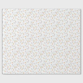 Niedliches Kaninchen und Karotten Geschenkpapier (Flach)