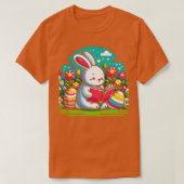 Niedliches Kaninchen Wasserfarbenbuch T-Shirt (Design vorne)