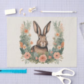 Niedliches Kaninchendekoupage des Kerns Seidenpapier (Handwerk)