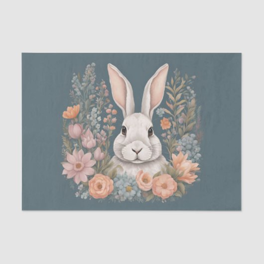 Niedliches Kaninchendekoupage des Kerns Seidenpapier (Vorderseite)