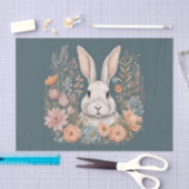 Niedliches Kaninchendekoupage des Kerns Seidenpapier (Handwerk)