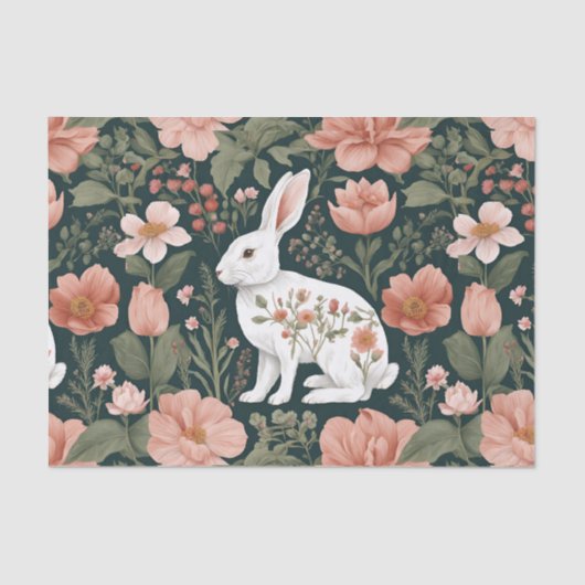 Niedliches Kaninchendekoupage des Kerns Seidenpapier (Vorderseite)