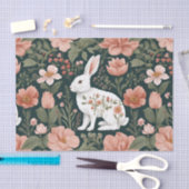 Niedliches Kaninchendekoupage des Kerns Seidenpapier (Handwerk)