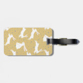 Niedliches Kaninchendesign - Individuell anpassbar Gepäckanhänger (Rückseite horizontal)