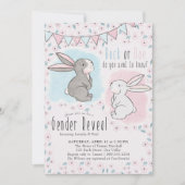 Niedliches Kaninchengeschlecht bei Buck oder Dog Einladung (Vorderseite)