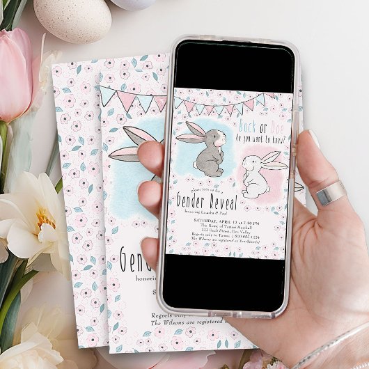 Niedliches Kaninchengeschlecht bei Buck oder Dog Einladung