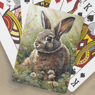 Niedliches Kaninchenklamotten Spielkarten